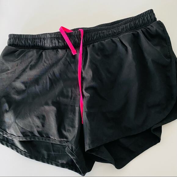 Old Navy Pants - OLD NAVY ACTIVE Black Lined Hot Pink Running Gym Athleisure Workout Shorts S